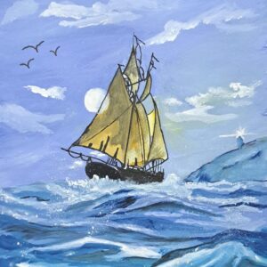 Sailing Ship Blue