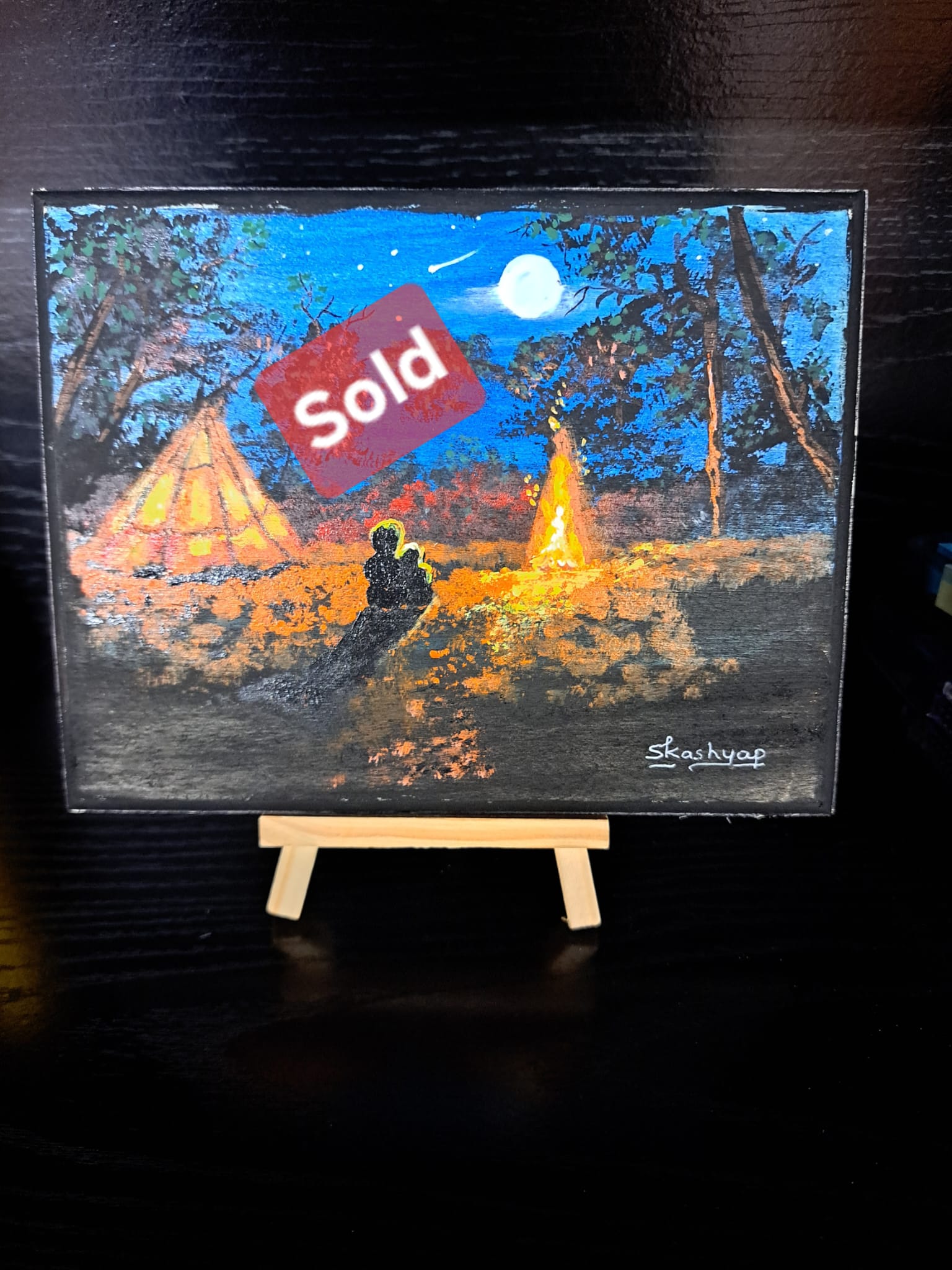 Moonlit Campsite